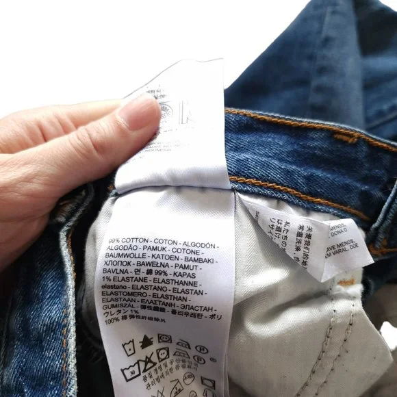 Levi's white oak cone denim jeans, raw hem - Picture 7 of 8